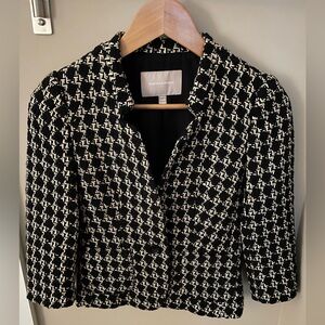 3/4 Sleeve Blazer in Houndstooth from Banana Republic in 00P
